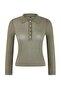Wardrobe Essentials Açık Haki Fitilli Polo Yaka İnce Triko Kazak TWOSS26KZ00004 - 5