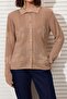 Camel Polo Yaka Ajurlu/Delikli Nakışlı  Triko Hırka TWOSS26HI00011 - 4