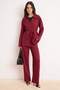 Bordo Kimono Pantolon Alt Üst Takım TCTSS26US00038