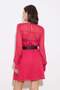Fuchsia Belted Short / Mini Woven Dress Twoaw26El00378 - 4