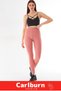 New Season High Waist Firming Body Shaping Powder Pink Casual Stylish Sports Leggings - 2