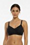 4 Pieces Black Cotton Unwired Non-Padded Soft Sponge Bra - 6