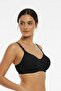 4 Pieces Black Cotton Unwired Non-Padded Soft Sponge Bra - 2