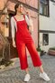 Women's Light Red Gardener Overalls ARM-20K001117 - 4
