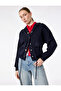 Long Sleeve Tie-Detail Pocketed Buttoned Hooded Knit Cardigan - 2