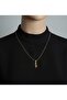 Minimal Steel Women's Necklace with Hand Figure