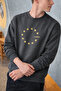 Star Printed Relaxed Fit Men's Smoked Sweatshirt - 2