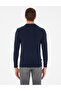 Navy Blue Slim Fit Button Polo Neck Knitwear Sweater 50300521-Vr033 - 5