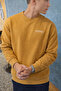 Knowledge Printed Cotton Men's Mustard Sweatshirt - 2