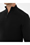 Black Slim Fit Stand Collar Zippered Knitwear Sweater 50315732-Vr046 - 7
