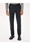 Navy Blue Slim Fit Flannel Textured Fabric Trousers 50317639-Vr033 - 2