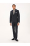 Navy Blue Slim Fit Flannel Textured Fabric Trousers 50317639-Vr033 - 3