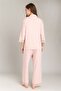 Sophia Knitted 3/4 Sleeve Shirt and Pants Set Pajama Set - Pink - 6