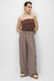 4629 Women's Wide Leg High Waist Viscose Palazzo Pants Soil - 3