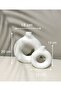 Bohemian White Decorative Double Ring Vase Set - 5