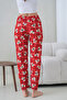 Women's Pajama Bottoms Red Winter New Year Silky - Touch - 4