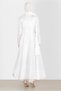 BOW DETAILED BELTED EVENING DRESS 50227 - 3