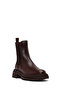 Women's Brown Thick Soled Leather Chelsea Boots 25Wfd141018 - 8