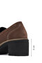 Women's Mink Thick Heeled Suede Leather Masculine Loafer 25Afd340010 - 2