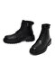 Men's Black Lace-Up Zippered Leather Casual Boots 25Wfd701018 - 4