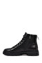 Men's Black Zippered Leather Casual Boots 25Wfd695818 - 3