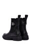 Women's Black Thick Soled Leather Chelsea Boots 25Wfd202018 - 6