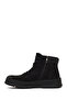 Men's Black Lace-Up Zippered Nubuck Leather Casual Boots 25Wfd6426V3 - 3