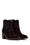 Women's Brown Thick Heeled Suede Leather Cowboy Boots 25Afd221210 - 5