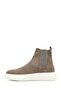 Men's Beige Thick Soled Suede Leather Chelsea Boots 25Wfd632110 - 3