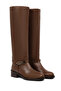 Women's Brown Buckle Leather Boots 25Wfd101518 - 2