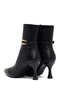 Women's Black Zippered Thin Heeled Boots 25Wfe402114 - 7