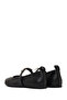 Women's Black Buckle Leather Ballerinas 25Afd204018 - 5