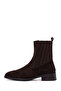 Women's Brown Suede Leather Chelsea Boots 25Wfd510910 - 2