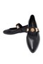 Women's Black Buckle Ballerinas, Genuine Leather Shoes 25Afd204118 - 8