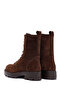 Women's Brown Zippered Suede Leather Boots 25Wfd186210 - 6