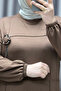Women's Hijab Plus Size Clothing Ribbed Dress - 2