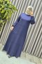 Women's Hijab Plus Size Clothing Ribbed Dress - 5