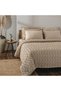 Anka Double Duvet Cover Set 100% Organic Cotton Muslin Beige 200X220 cm - 2