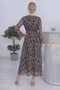 Leopard Printed Double-Breasted Plus Size Chiffon Dress - 6
