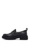 Women's Black Genuine Leather Masculine Loafer, Winter Shoes 25Afd201718 - 2