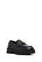 Women's Black Thick Soled Buckled Leather Masculine Loafer 25Afd412418 - 6