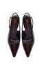 Women's Burgundy Open Back High Thin Heeled Patent Leather Shoes 25Afd120316 - 8