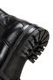 Women's Black Zippered Leather Casual Boots 25Wfd181618 - 7