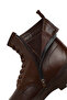 Men's Brown Lace-Up Zippered Leather Casual Boots 25Wfd681114 - 7