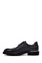 Men's Black Lace-Up Thick Soled Leather Casual Shoes 25Wfd605818 - 2
