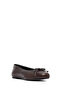 Women's Brown Patterned Genuine Leather Ballerina Shoes 25Afd120840 - 6