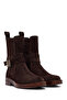 Women's Brown Zippered Suede Leather Boots 25Wfd202510 - 4