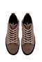 Men's Beige Zippered Nubuck Leather Sports Boots 25Wfd7606V3 - 4