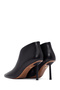 Women's Black Zippered Thin Heeled Leather Boots 25Afd101018 - 7