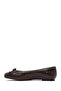 Women's Brown Patterned Genuine Leather Ballerina Shoes 25Afd120840 - 2